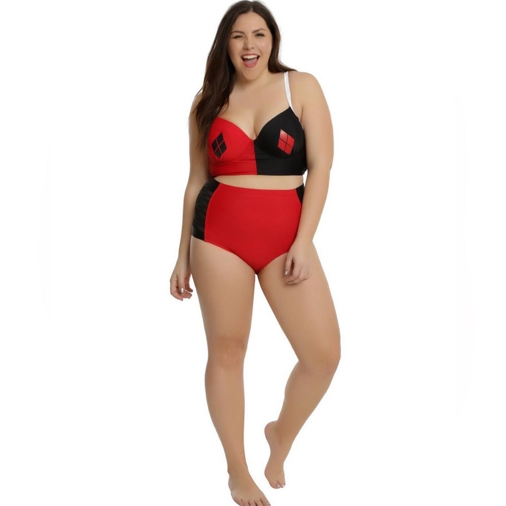 DC Comics Harley Quinn 2 Piece Bikini Plus Size 2 New